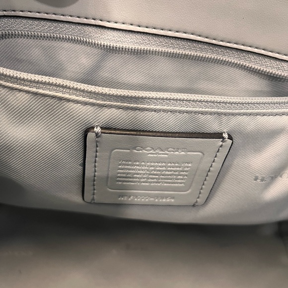 Light Blue Coach Swagger and Wallet with Tea Rose Tooling. - Picture 9 of 11